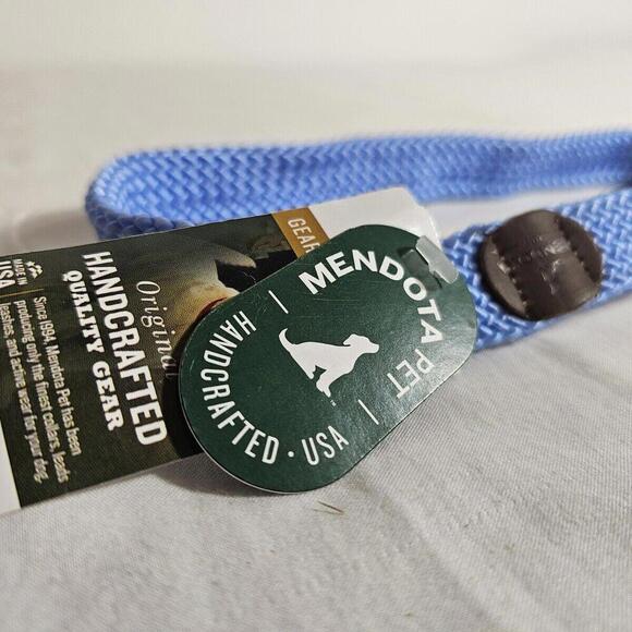 Mendota Pet Collar Braided Dog  1"w Up To 24" MADE in the USA HANDCRAFTED Blue - Picture 2 of 6